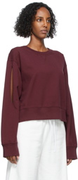 MM6 Maison Margiela Burgundy Underarm Hole Sweatshirt