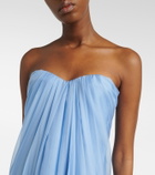 McQueen Silk bustier gown