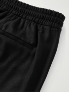 Zegna - Tapered Wool, Silk and Cashmere-Blend Drawstring Trousers - Black