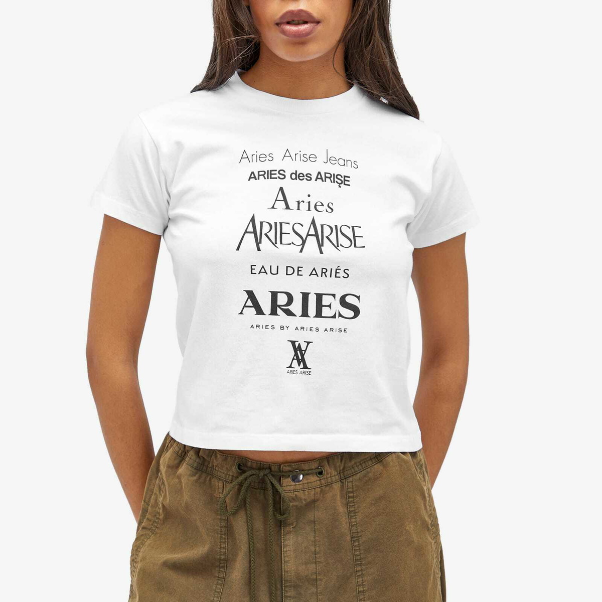 Aries Women's Baby Fit Perfume T-Shirt in White 