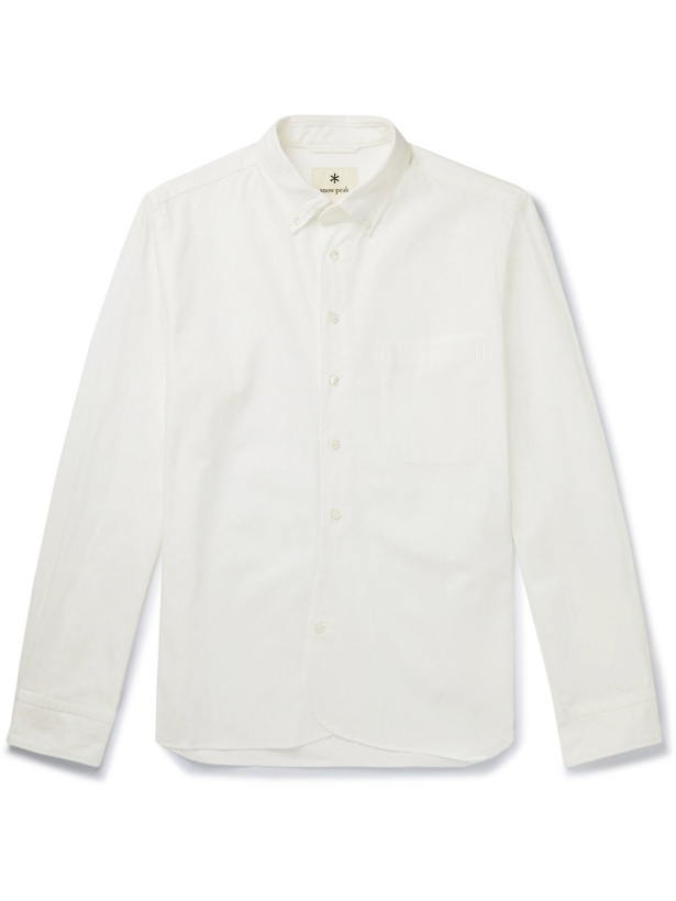 Photo: Snow Peak - Button-Down Collar Organic Cotton-Poplin Shirt - White