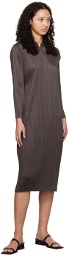 PLEATS PLEASE ISSEY MIYAKE Gray Monthly Colors January Maxi Dress