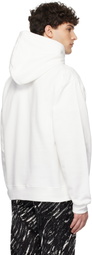 Marni White Crayon Logo Print Organic Hoodie