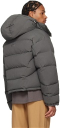 HELIOT EMIL Gray Abstract Down Jacket