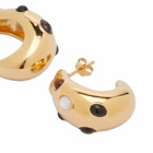 Missoma Women's Stone Encrusted Dome Hoops in Gold 