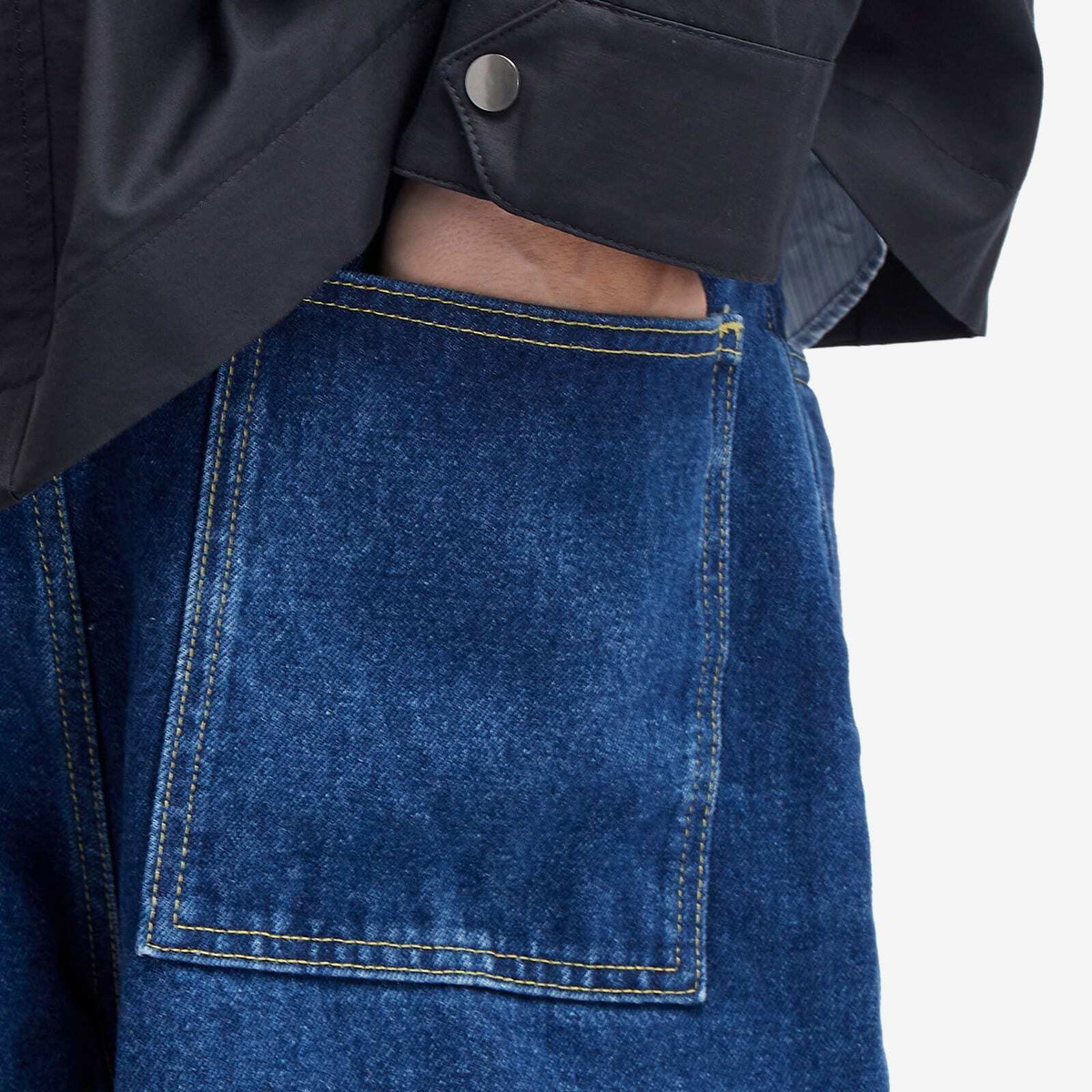 Studio Nicholson Men's Paolo Denim Volume Pants in Indigo