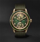Montblanc - 1858 Géosphère Limited Edition Automatic 42mm Bronze and NATO Watch - Green