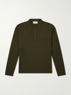 Officine Générale - Bay Merino Wool Polo Shirt - Green