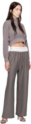 alexanderwang.t Gray Wide Leg Pre-Styled Logo Brief Sweatpants