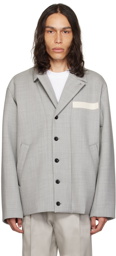 sacai Gray Suiting Bonding Jacket