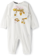 Versace Baby White 'Donatella' Chain Bodysuit & Bib Set