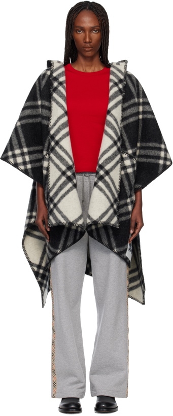 Photo: Burberry Black Check Wool Reversible Cape