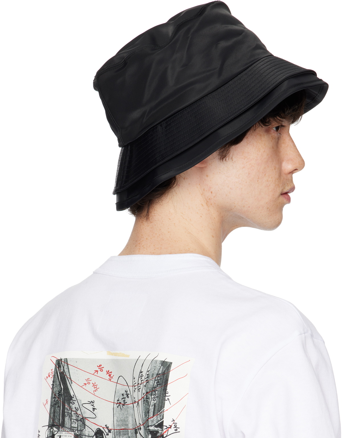 帽子 sacai Double Brim Hat sacai Black Pocket Double Brim Hat Sacai