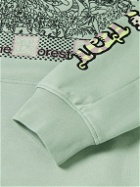 MCQ - Grow Up Logo-Appliquéd Printed Cotton-Jersey Hoodie - Green