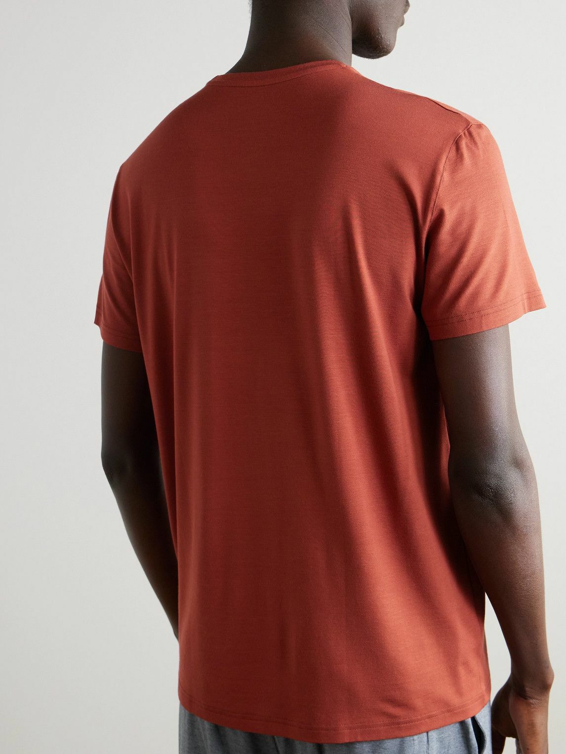 Derek Rose - Basel Stretch-Micro Modal Jersey T-Shirt - Orange