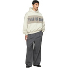 Fear of God ESSENTIALS Gray Cropped Relaxed Paneled Hoodie