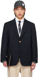 Thom Browne Navy Unstructured Blazer