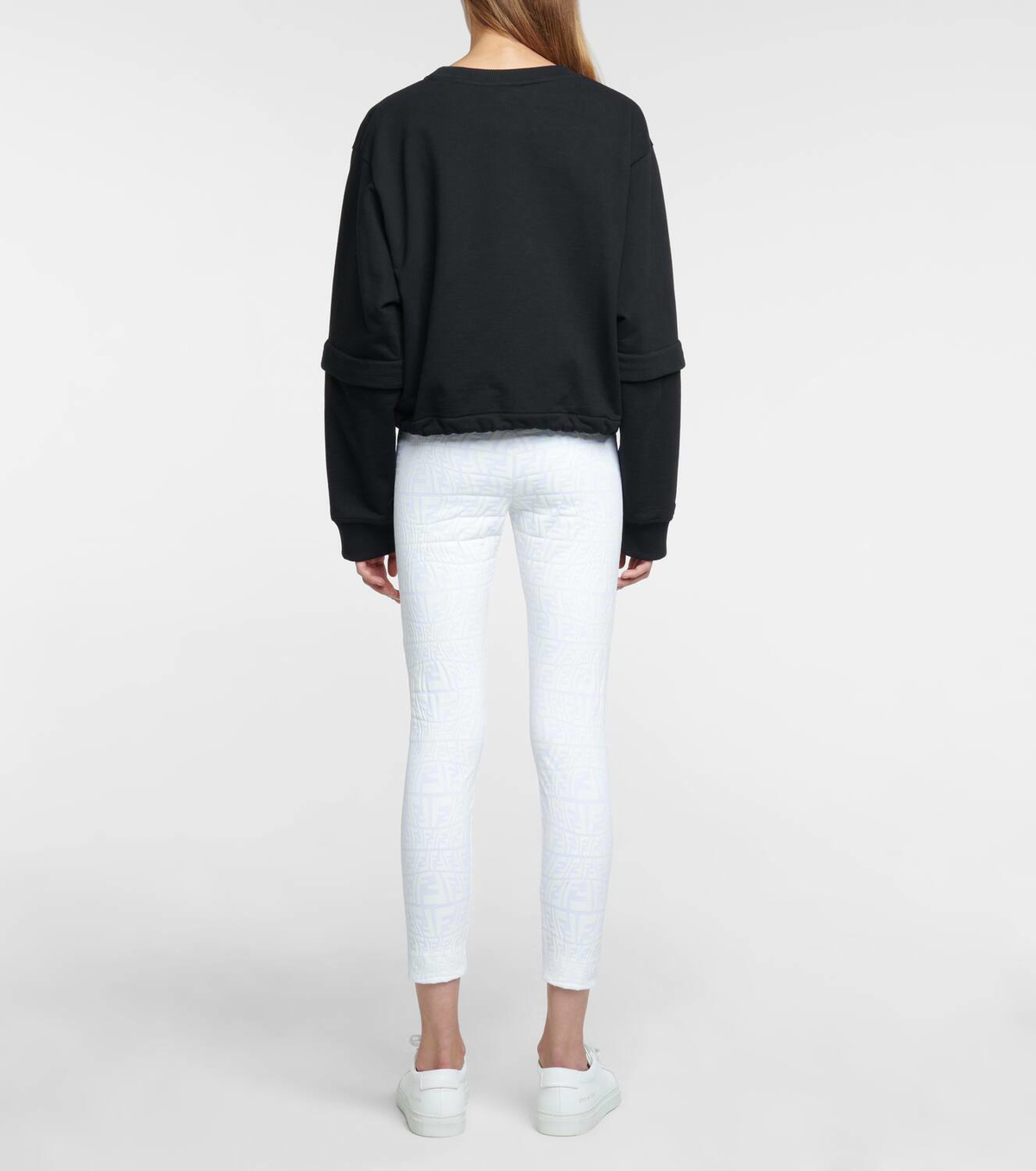 Fendi Vertigo convertible cotton sweatshirt