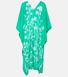 Juliet Dunn Floral cotton kaftan