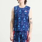 Adidas Running Men's adidas x Labrum Tank in Dark Blue Lucid Red