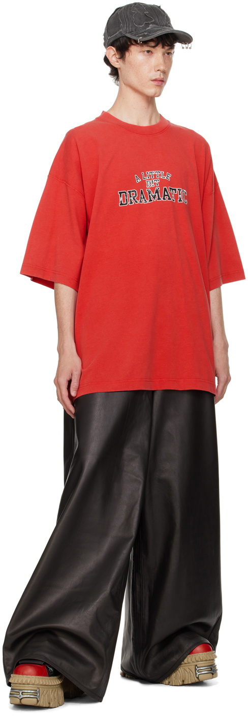 VETEMENTS Black Wide Leather Pants