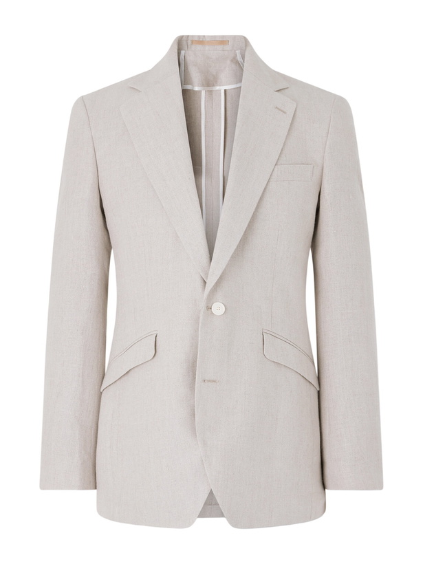 Photo: Favourbrook - Cooper Linen Suit Jacket - Gray