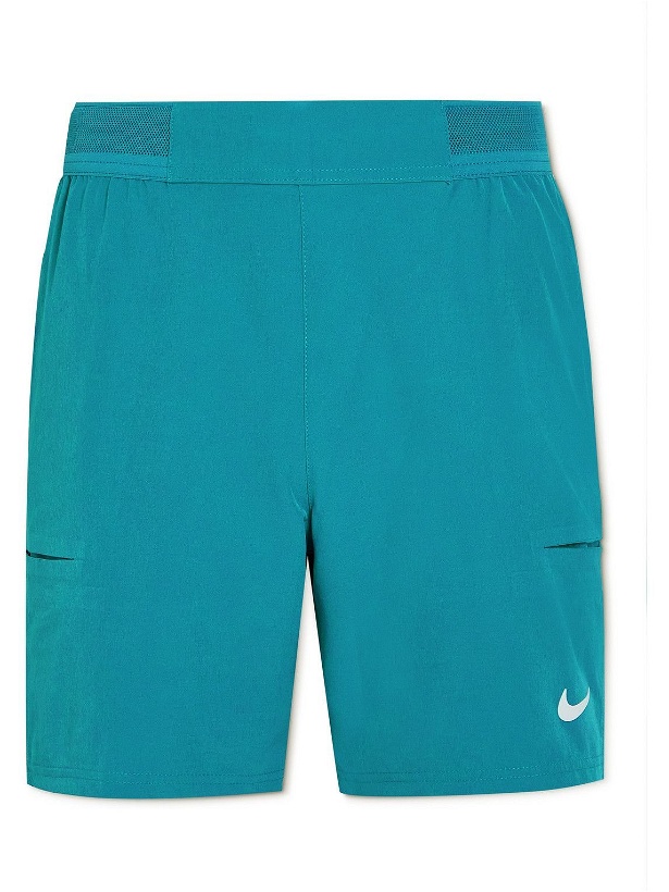 Photo: Nike Tennis - NikeCourt Advantage Recycled Dri-FIT Tennis Shorts - Blue