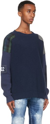 Dsquared2 Navy Camo Patch Sweater