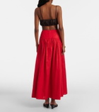 Staud Procida linen maxi skirt