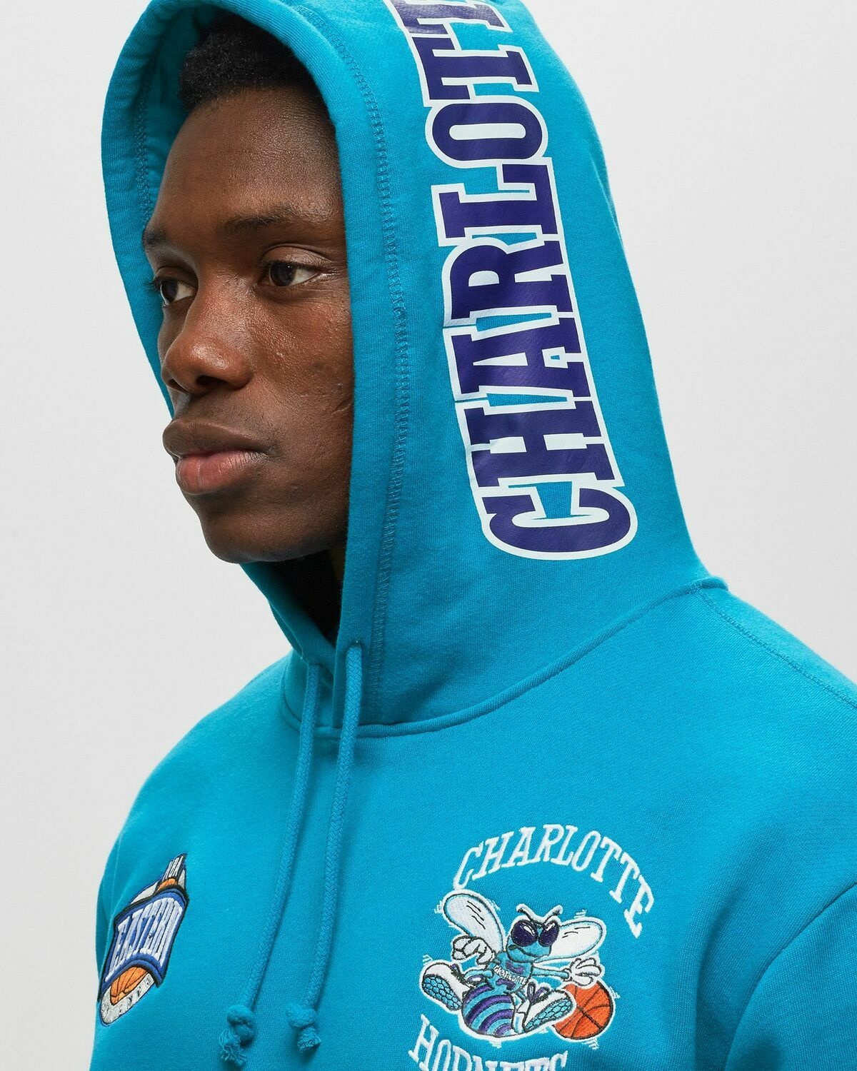 Mitchell & Ness Nba M&N City Collection Fleece Hoodie Hornets Blue - Mens - Hoodies/Team Sweats