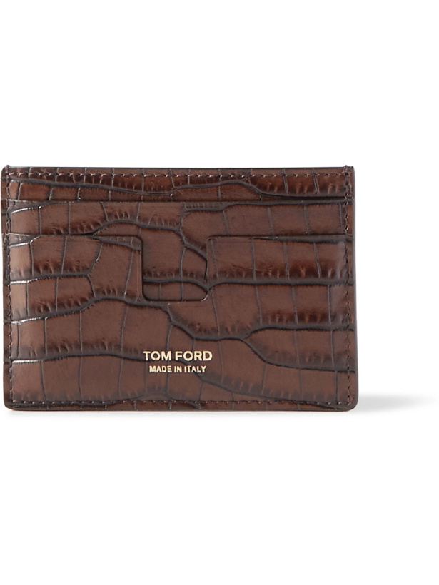 Photo: TOM FORD - Croc-Effect Leather Cardholder