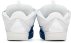 Lanvin Blue & Off-White Spray Curb Sneakers