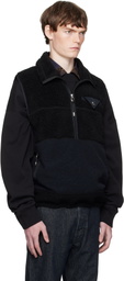 Toga Virilis Black Wool Jersey Vest