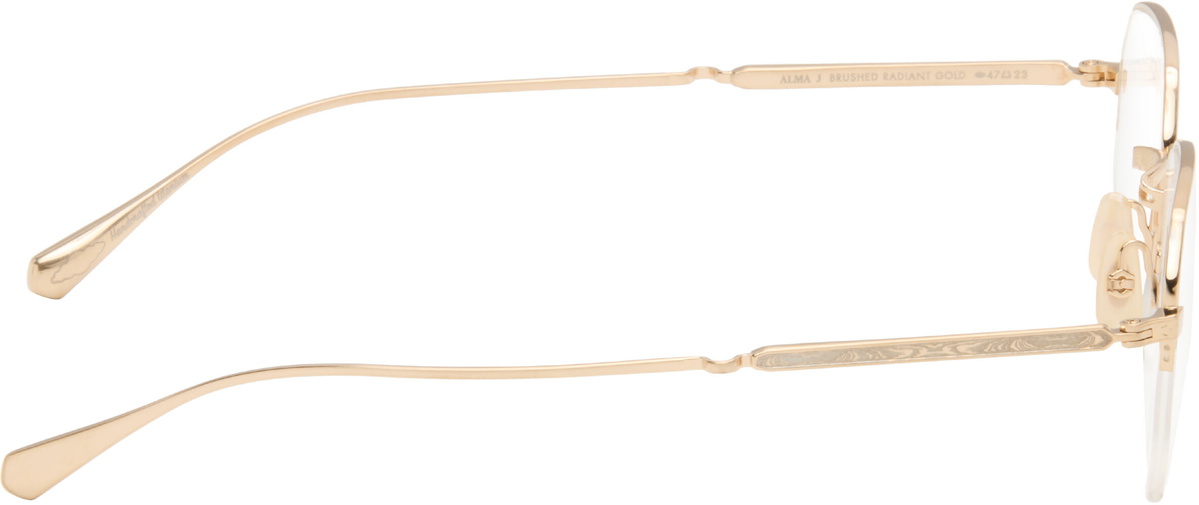 Garrett Leight Gold Alma Glasses