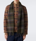 Polo Ralph Lauren Checked fringed wool scarf
