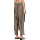 Cordera Beige Virgin Wool Masculine Barrel Trousers