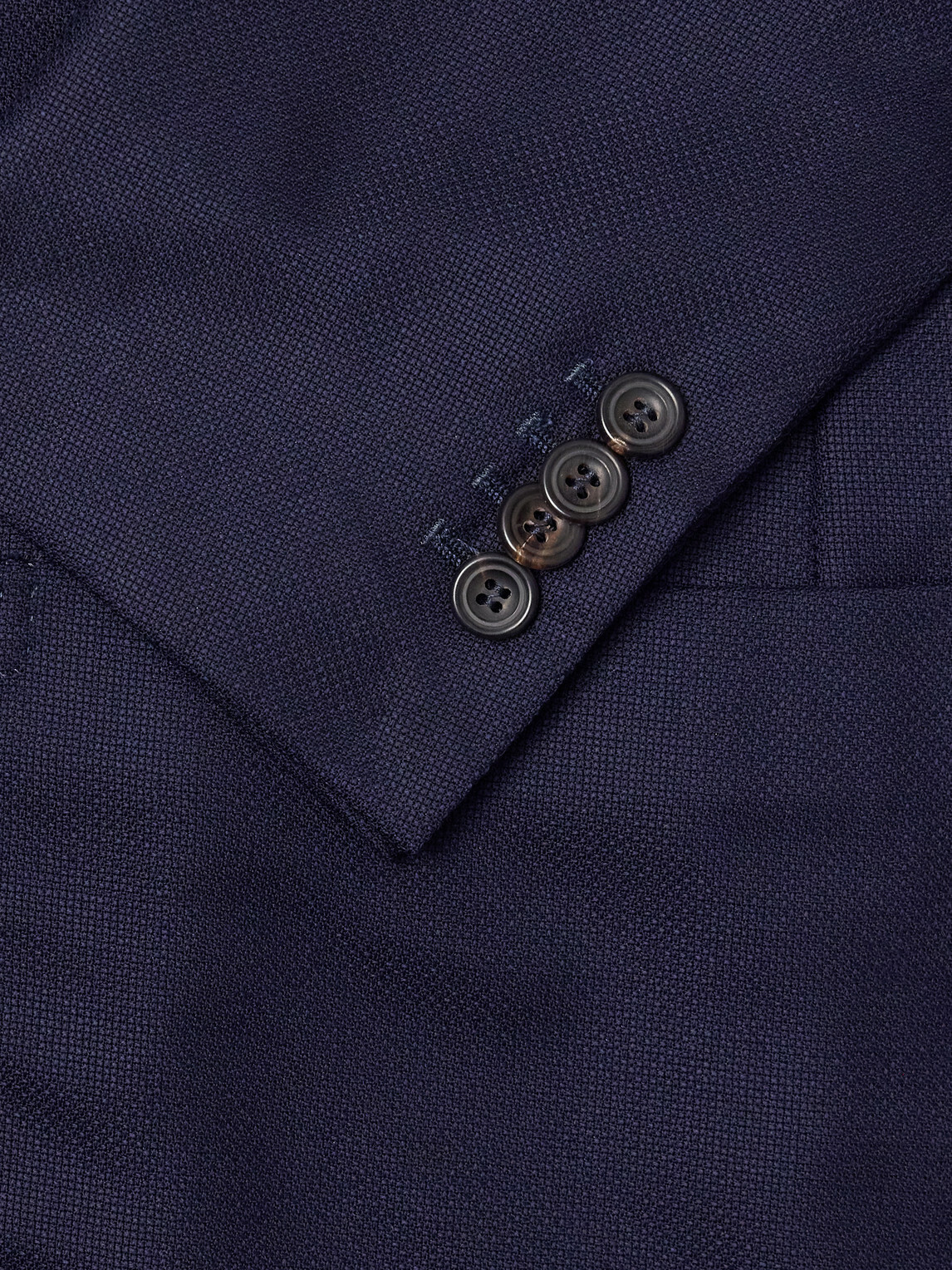 Drake's - Virgin Wool Canvas Blazer - Blue
