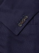 Drake's - Virgin Wool Canvas Blazer - Blue