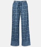 Velvet Kendra printed cotton wide-leg pants