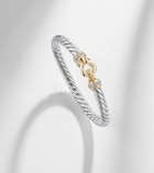 David Yurman Cable Flex® Buckle sterling silver and 14kt gold bracelet with diamonds