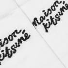 Maison Kitsuné Women's Handwritting Logo Socks in White
