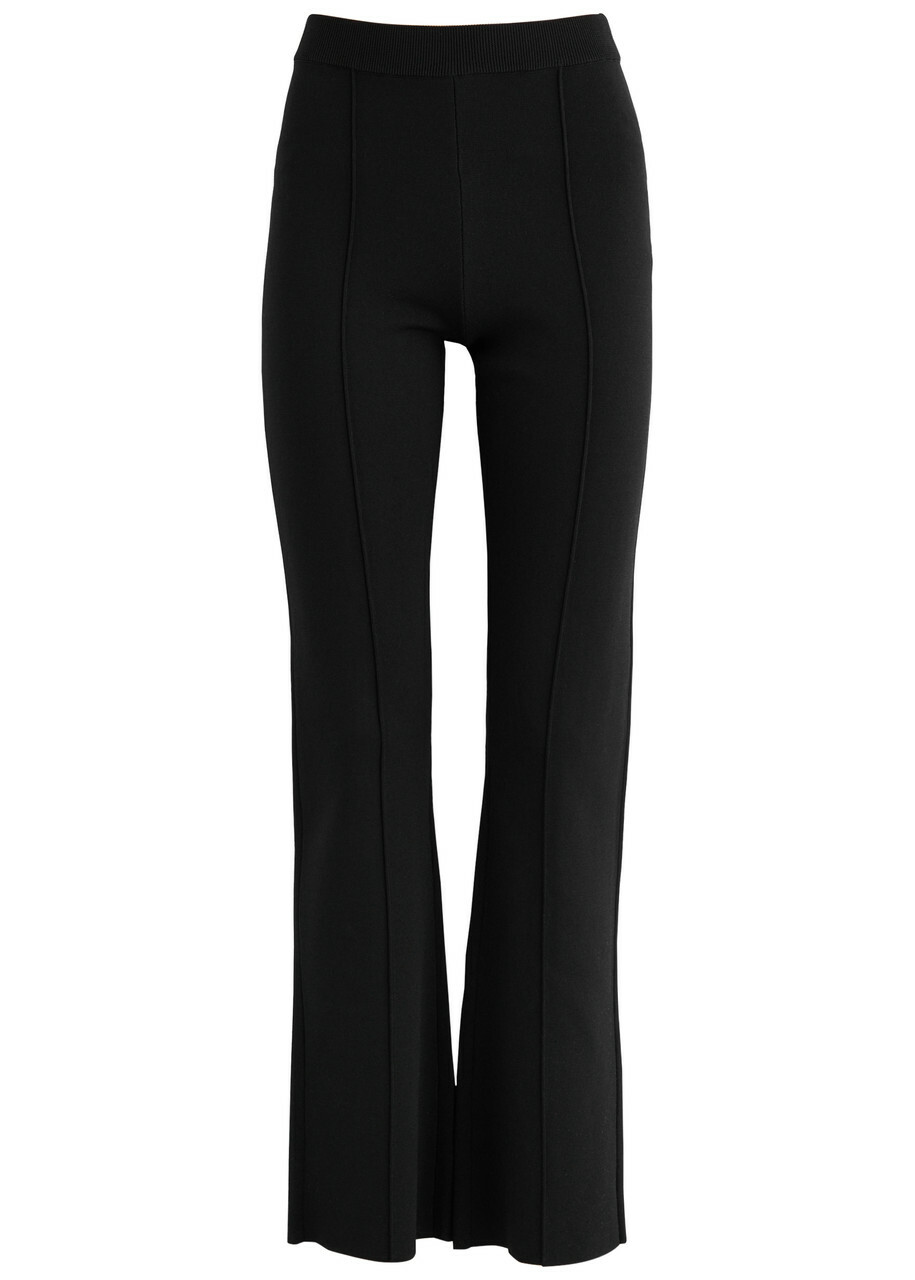 Clea Alistair Straight-leg Knitted Trousers Black