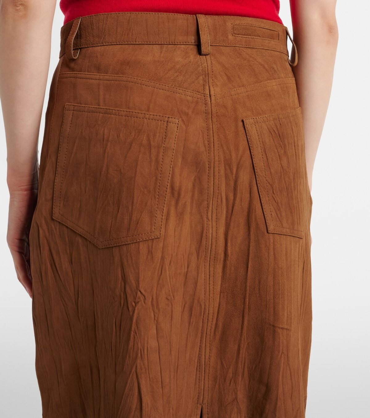 Proenza Schouler White Label Nayah suede midi skirt