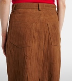 Proenza Schouler White Label Nayah suede midi skirt