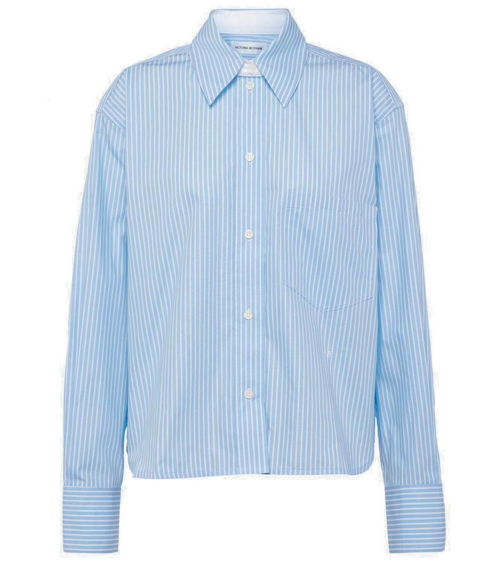 Photo: Victoria Beckham Cropped pinstripe cotton shirt