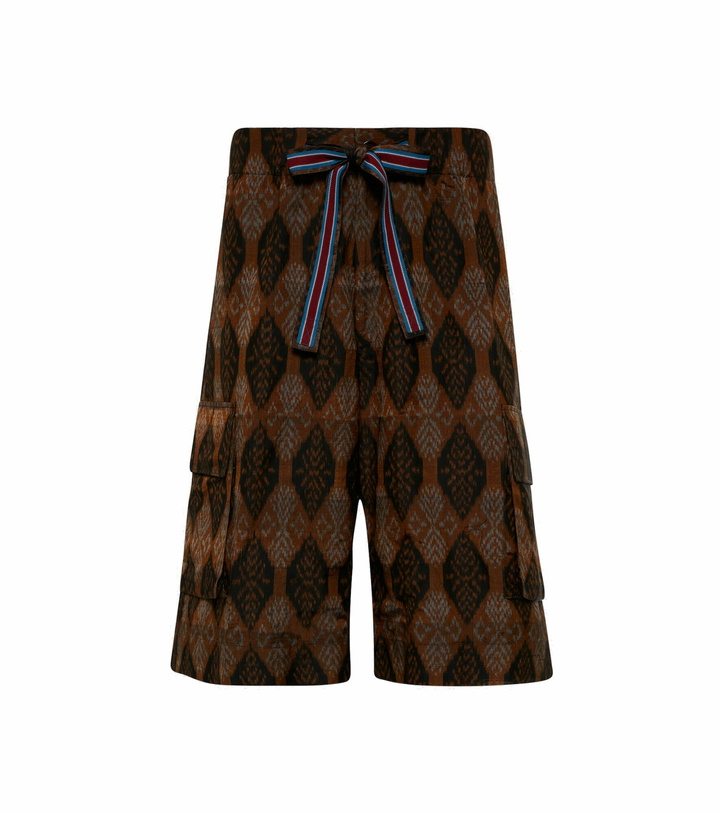 Photo: Dries Van Noten - Silk and cotton Ikat shorts