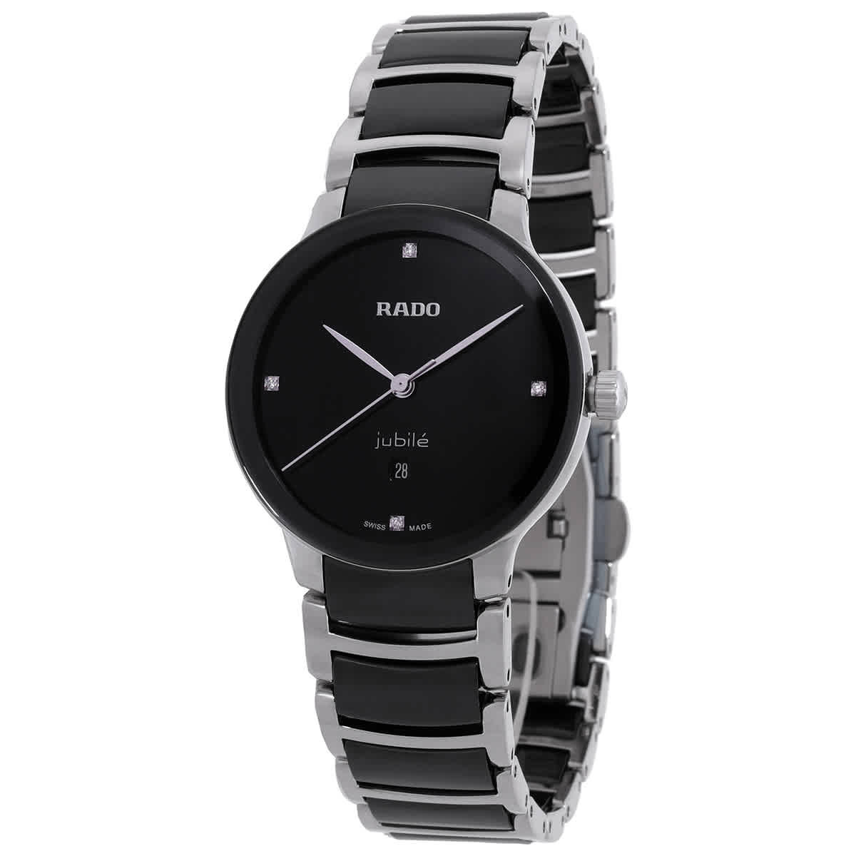 Rado Centrix Diamonds Quartz Black Dial Ladies Watch R30026712
