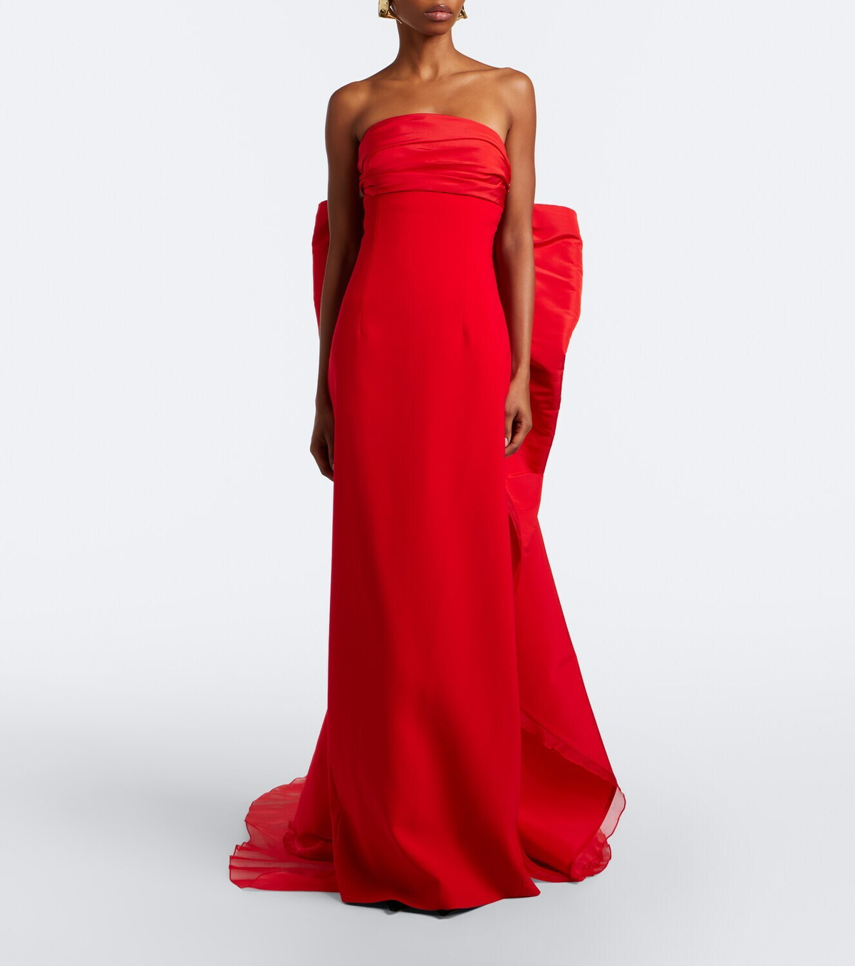 Carolina Herrera Bow-detail bustier gown