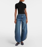 Alaïa Embellished suede ballet flats