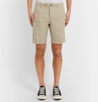 Incotex - Slim-Fit Linen and Cotton-Blend Shorts - Men - Sand